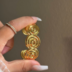 18K Gold Plated Spiral Link Bracelet