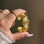 18K Gold Plated Spiral Link Bracelet