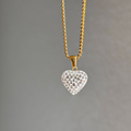 18k gold plated heart pendant -Stainless steel Gift for Her