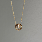 18K Gold Plated Circle Pendant Necklace – Elegant Minimal Jewelry for Everyday Wear